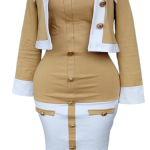 White Beige Dress